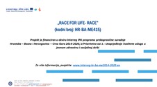 Najava završne konferencije EU projekta „RACE FOR LIFE“, HR-ME-BA415